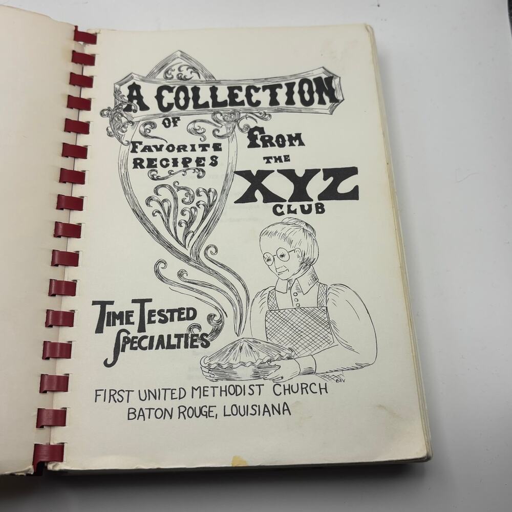 Vintage 1974 Collection Recipes XYZ Club Cookbook Church Baton Rouge Louisiana - Picture 3 of 4